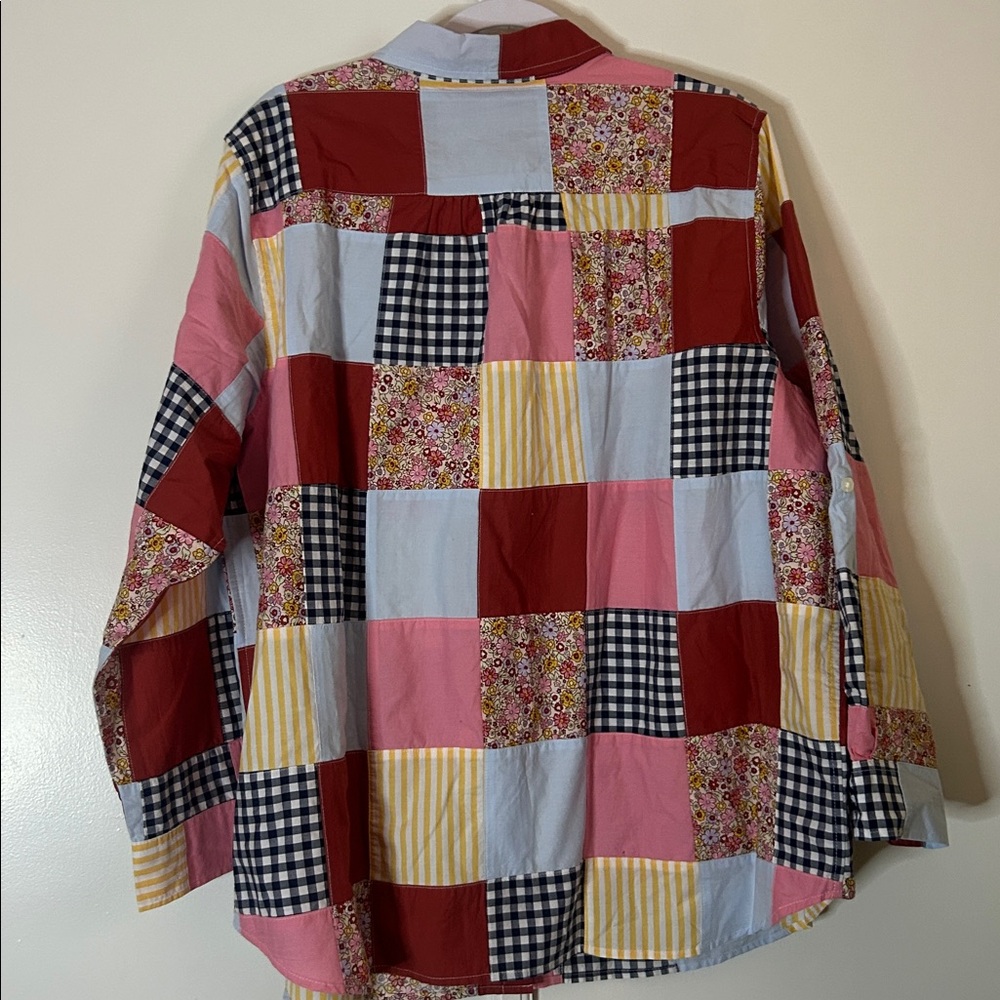 Lands' End Patchwork Cotton Top - image 5